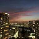 アップルタワー東京キャナルコート バルコニーからは都心部の綺麗な夜景が楽しめます。（天候による）