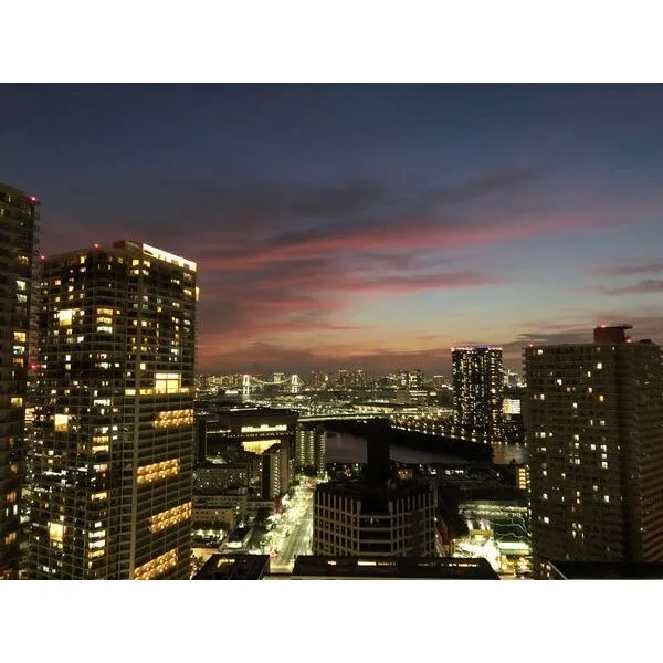アップルタワー東京キャナルコート バルコニーからは都心部の綺麗な夜景が楽しめます。（天候による）