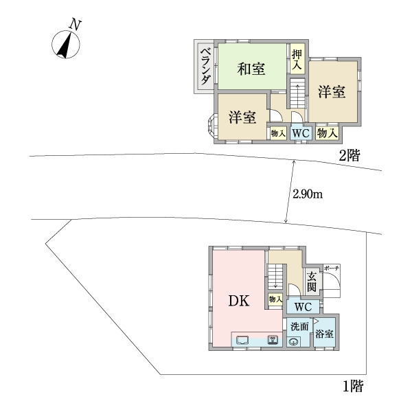大和市下鶴間 間取図