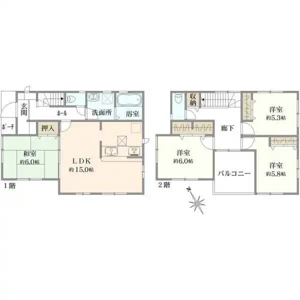 武蔵村山市残堀5丁目 間取図