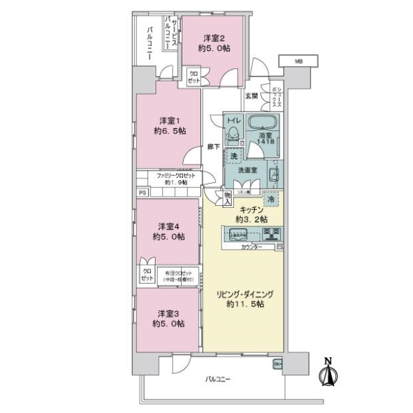 バウス西葛西清新町 間取図