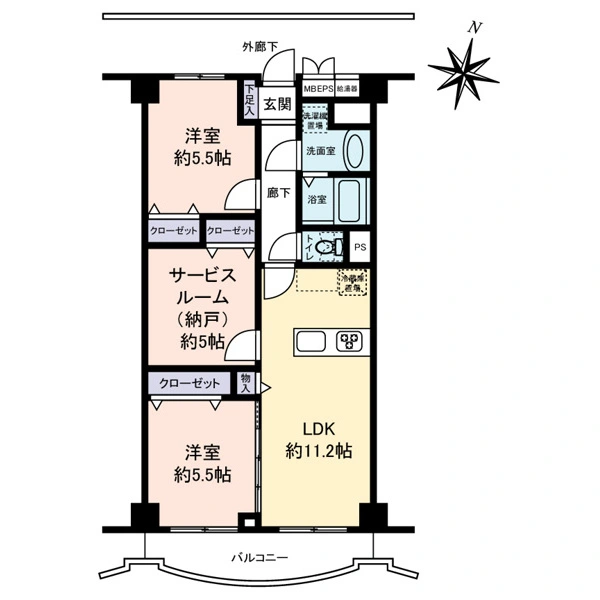 グリーンコーポ千寿 間取図