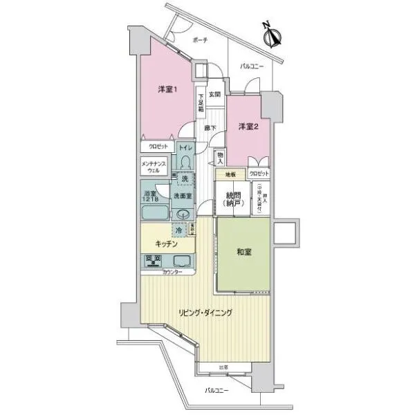 北千里パークスクエア 間取図