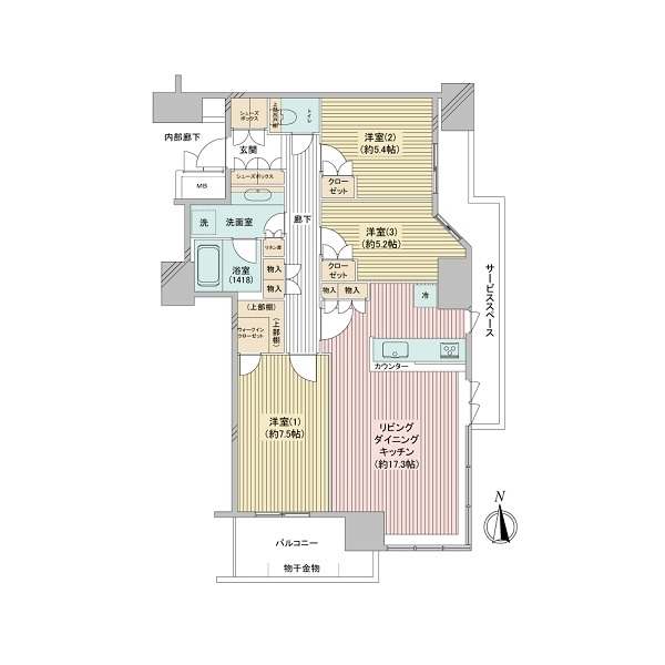 北浜ミッドタワー 間取図