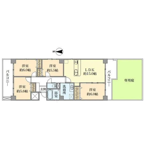 ラ・ヴェール芦屋ＩＩＩ６号棟 間取図
