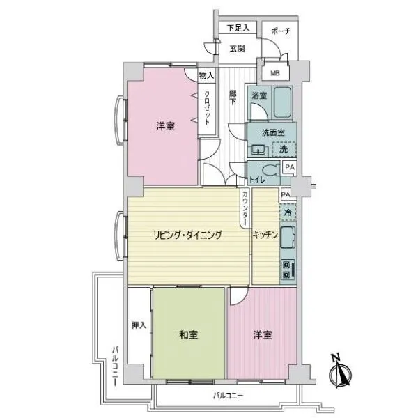 レインボー徳川 間取図