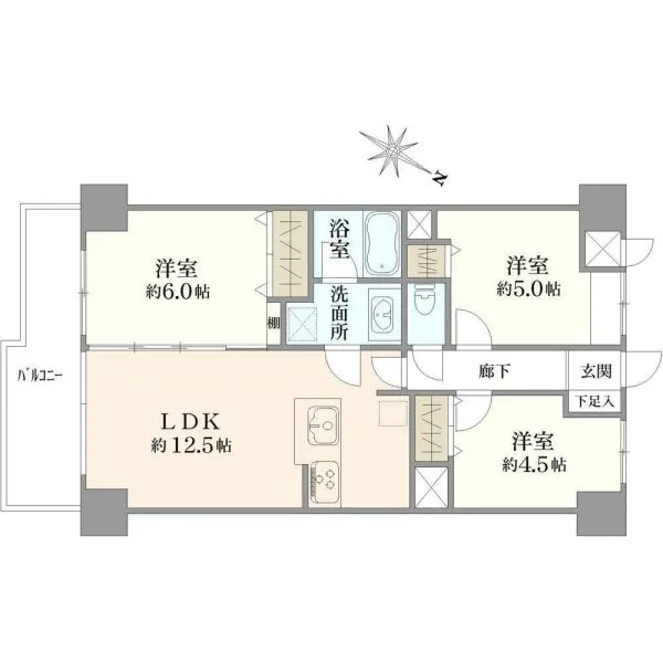 ライオンズマンション鶴見本町通り 間取図