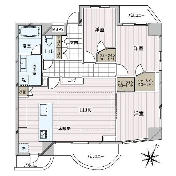 ロワール北千住 間取図