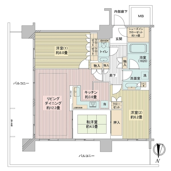 アーバンドックパークシティ豊洲タワーＢ 間取図