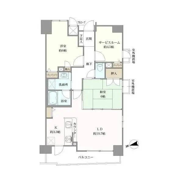 シャルマンフジビルト・モアー住吉・東粉浜 間取図