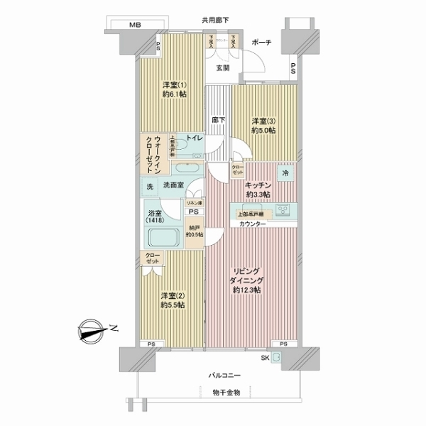 シティテラス加賀 間取図