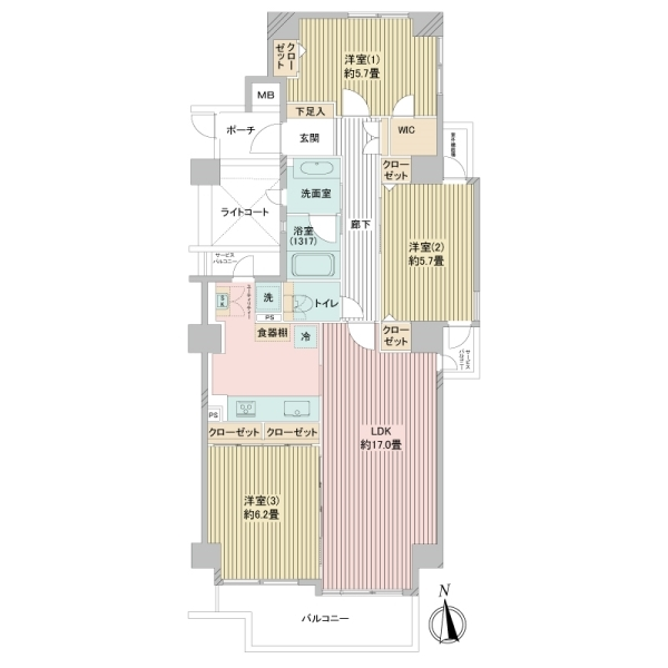 ルネ蒲田 間取図