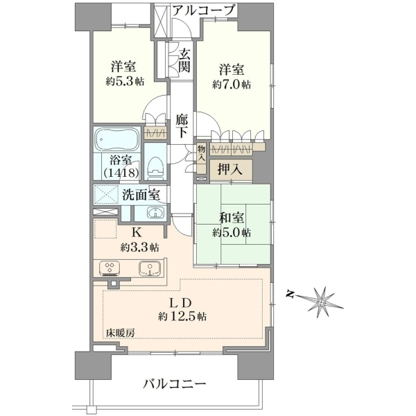 ザ・パークハウス所沢 間取図