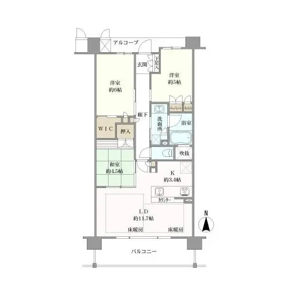 ル・パルトネール京都御屋敷町 間取図
