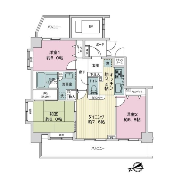 ベルメゾン上板橋 間取図