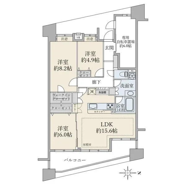 コンフォールスクエアさいたま新都心 間取図