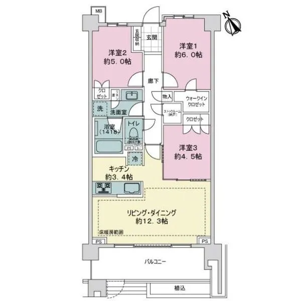 ライオンズ長津田グランリーフ 間取図