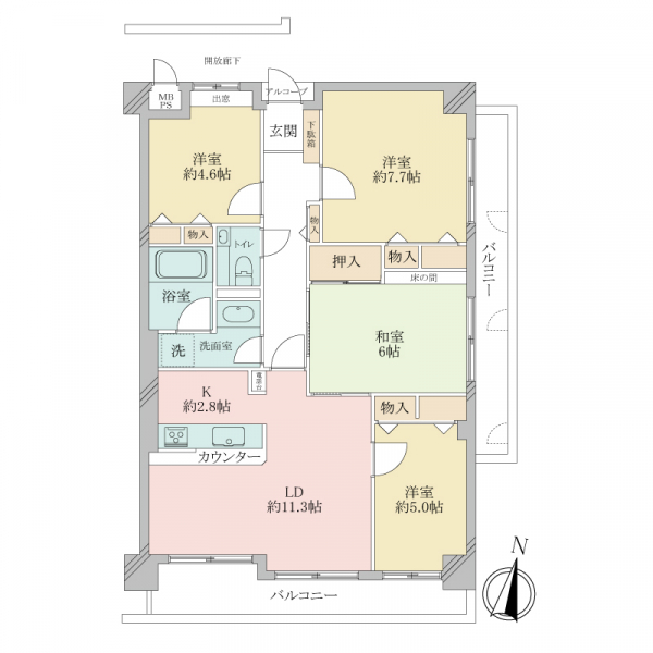 ファミール諏訪山公園 間取図