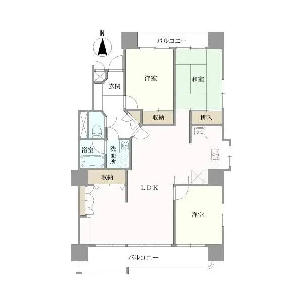 三旺マンション第二鶴舞 間取図