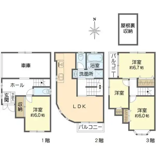 大阪市住吉区山之内1丁目 間取図