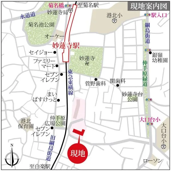 妙蓮寺ハウスＢ棟 地図