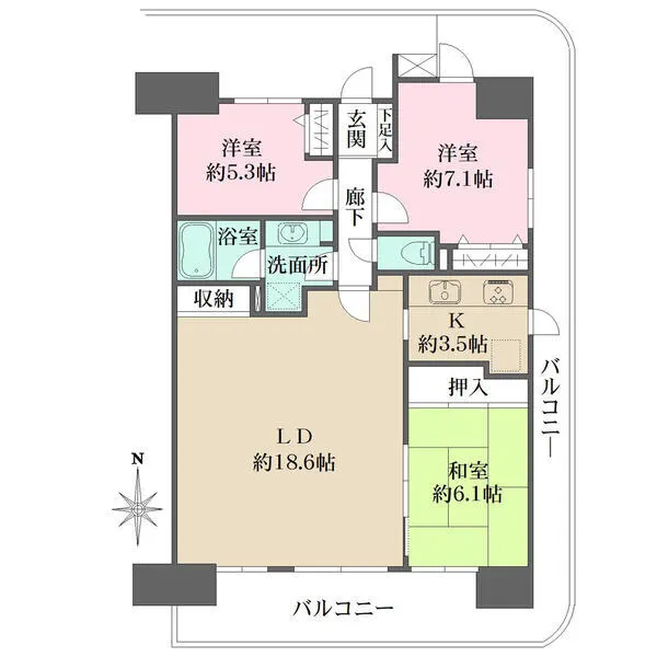 フェアロージュ・ガーデンズ川崎 間取図