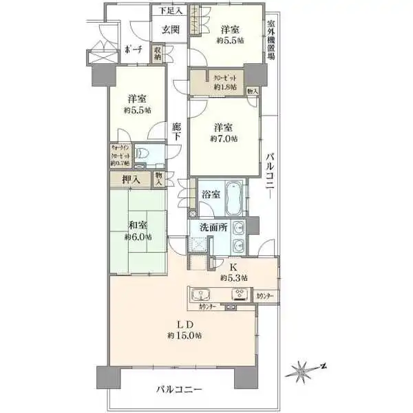 グレーシアガーデンたまプラーザＣ棟 間取図