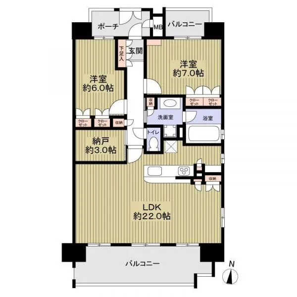 プレサンスロジェ桜山汐路 間取図