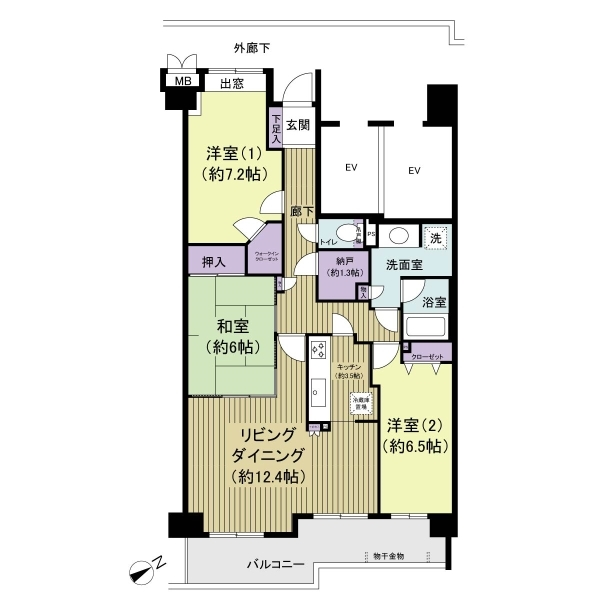 ハイホーム稲毛チェリーヒルズ 間取図