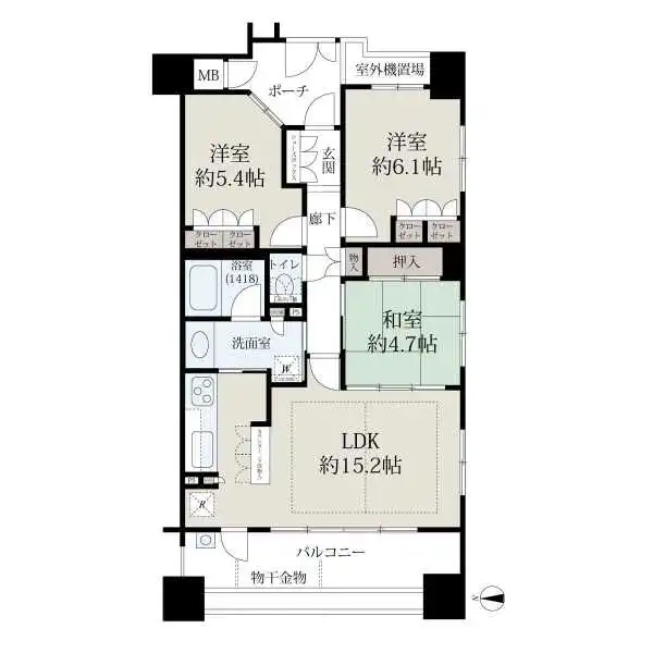 ルネ石山センタープレイス 間取図