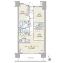 ブリリア品川戸越パークス ２階部分・３ＬＤＫ＋ＣＣ（カスタムクローゼット）・南向き住戸・日当たり良好です。