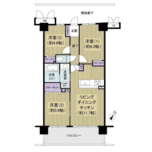 セントラルコート曳舟 間取図