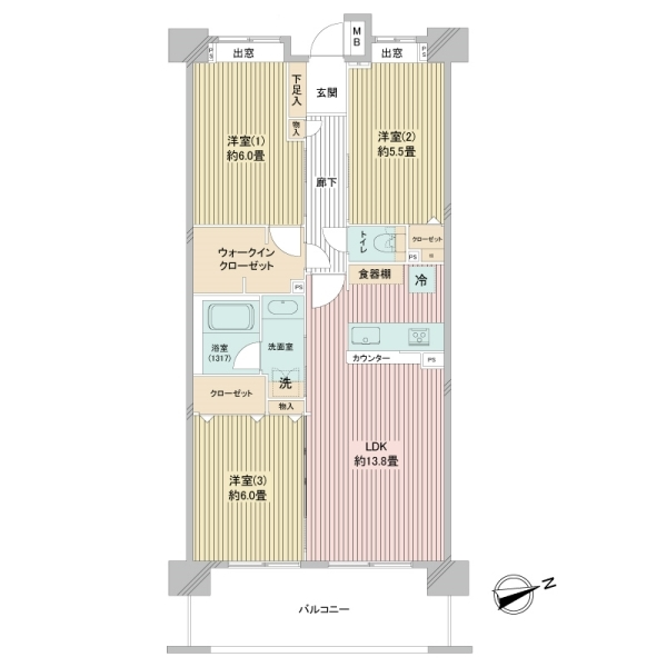 クレストフォルム東京アヴァンセ 間取図