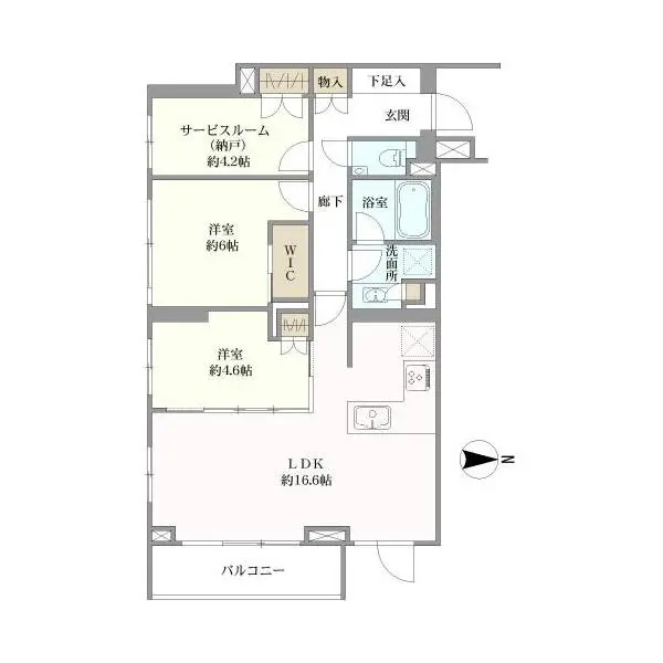 ピアース等々力レジデンス 間取図