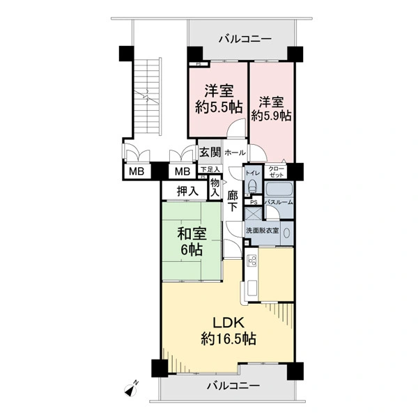 サンパセオ新柏アネックス 間取図