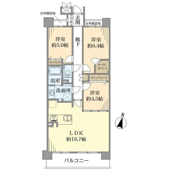 ヒルズ武蔵小杉 間取図