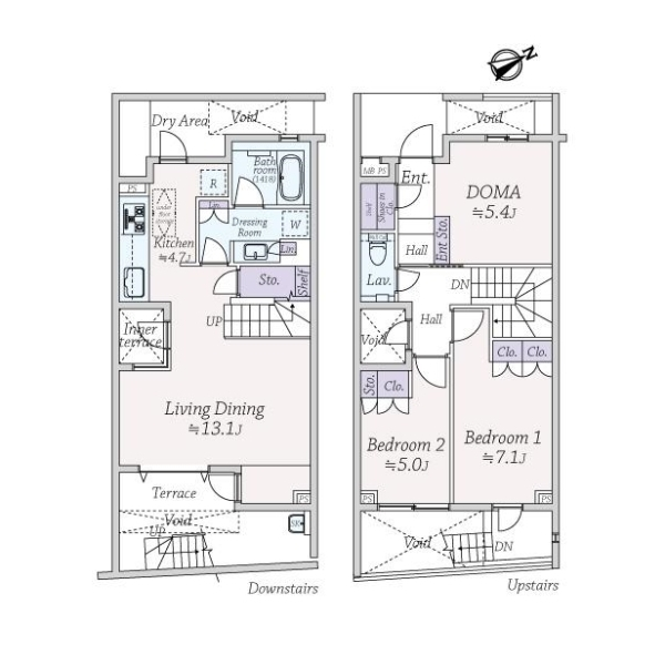 ＬＡＹＥＲＳ　ＨＯＵＳＥ　杉並　善福寺川公園 間取図