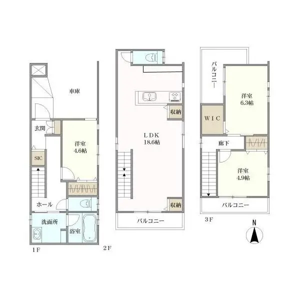 名古屋市北区安井２丁目 間取図