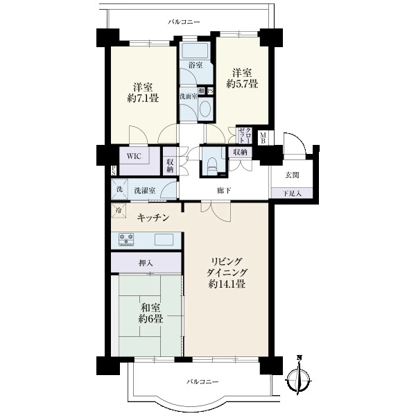 ガーデンハイツ小平１番館 間取図