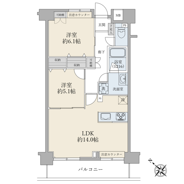 東急ドエル・アルス蒲田 間取図