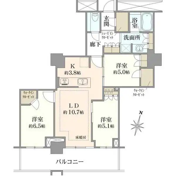 プラウドタワー金町 間取図