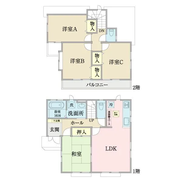 川崎市多摩区南生田２丁目 間取図