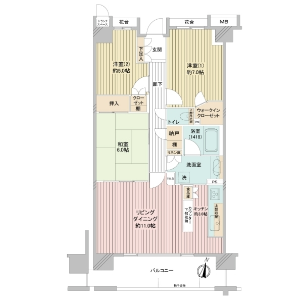 グランシーナ田無エアマークス 間取図
