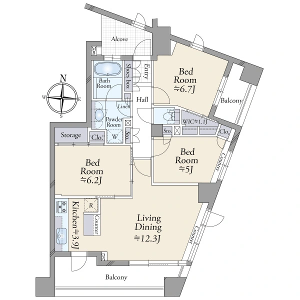 シティハウス世田谷千歳台 間取図