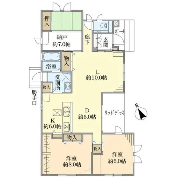 鎌倉市稲村ガ崎４丁目 間取図