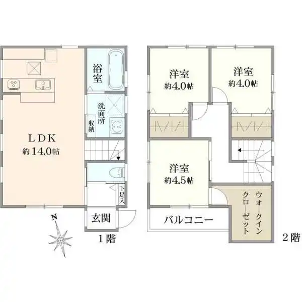 世田谷区桜丘４丁目 間取図