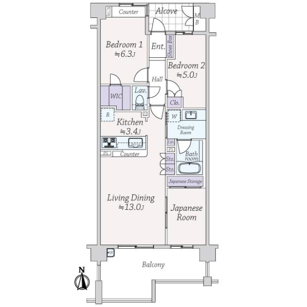 ローレルコート門戸厄神 間取図