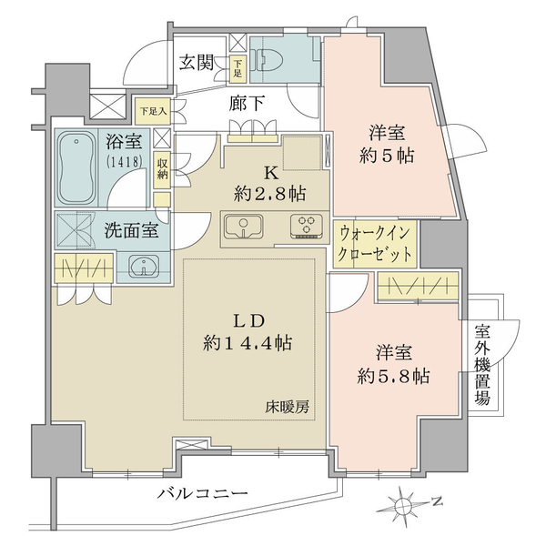 オープンレジデンシア日暮里ｅｓｔ 間取図