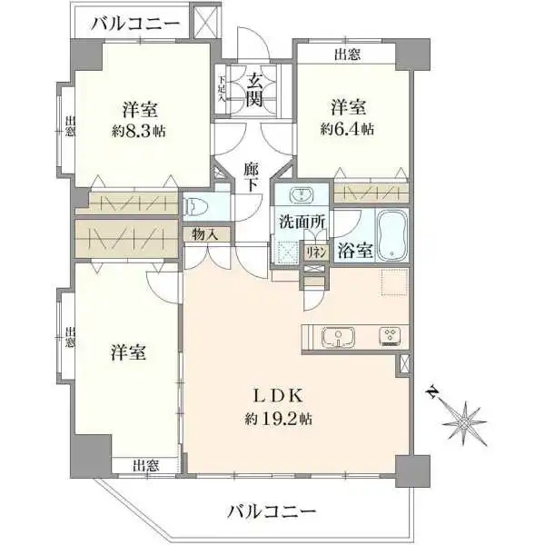アトランティス綾瀬 間取図