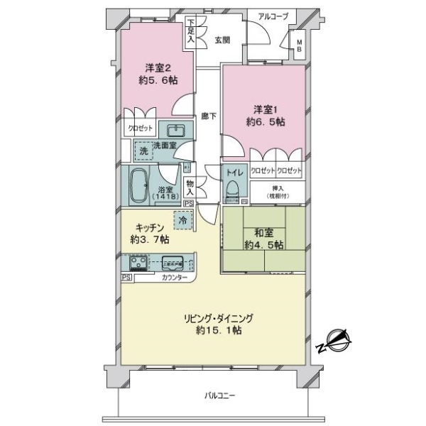 グレーシアパーク仲町台 間取図